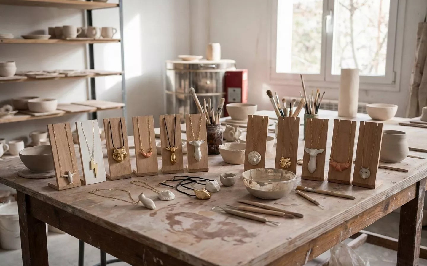 Pendientes y broches