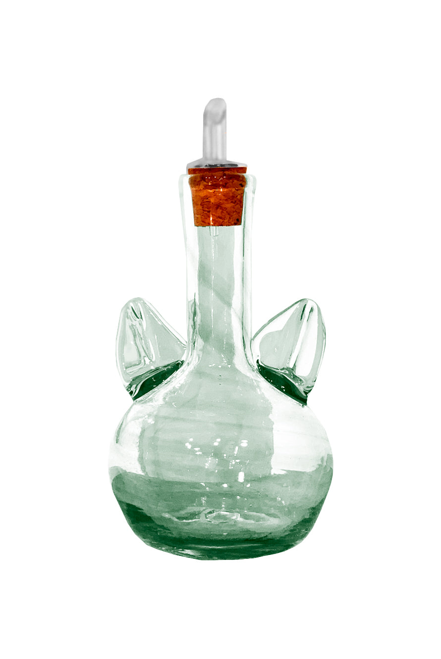 Vinegar Bottle Round Ears Glass