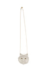 Golden wolf pendant with eyes