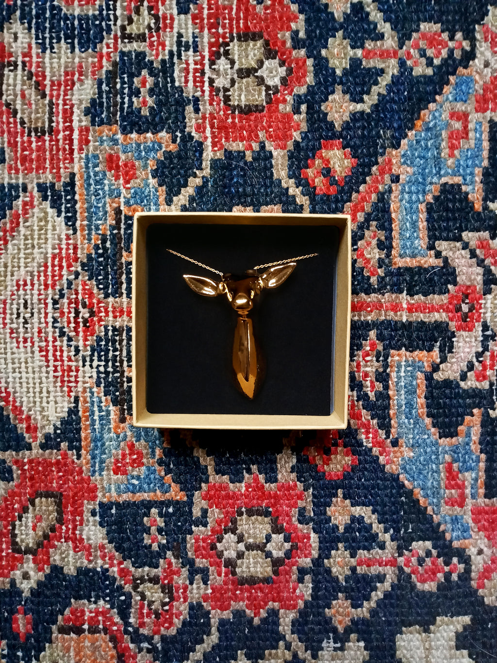 Gold Doe Stag Pendant