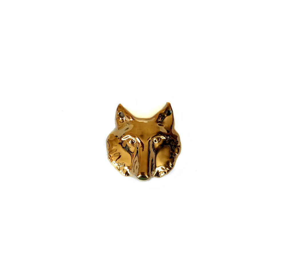 Wolf Pendant Gold