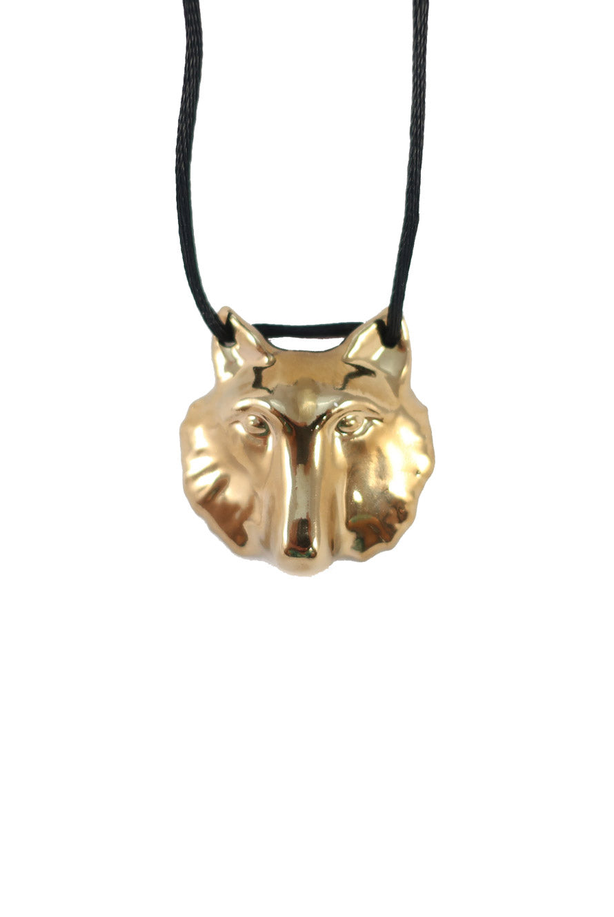 Wolf Pendant Gold