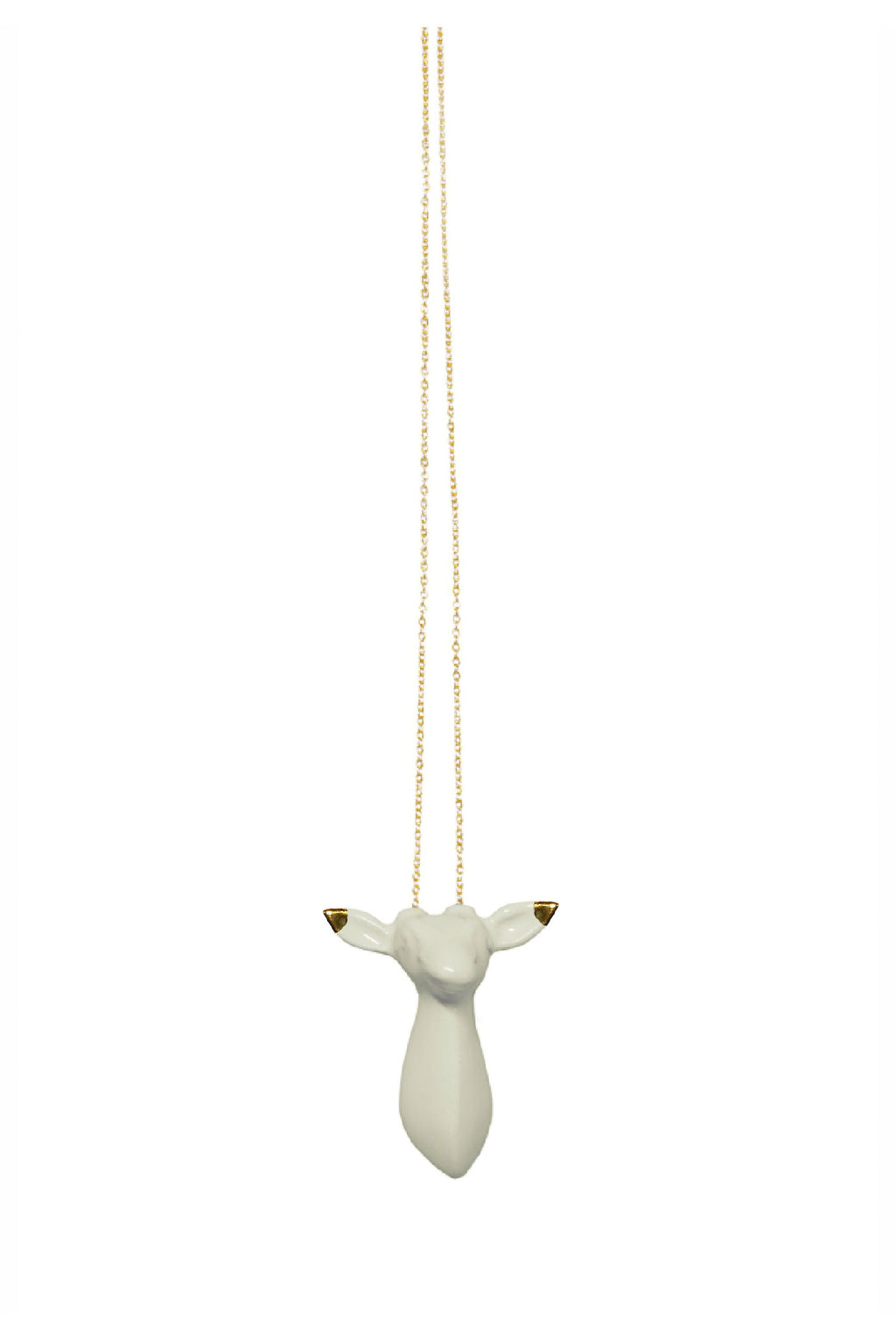 Ears Gold Doe Stag Pendant