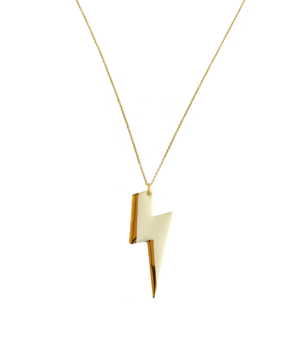 Gold Thunderbolt Necklace
