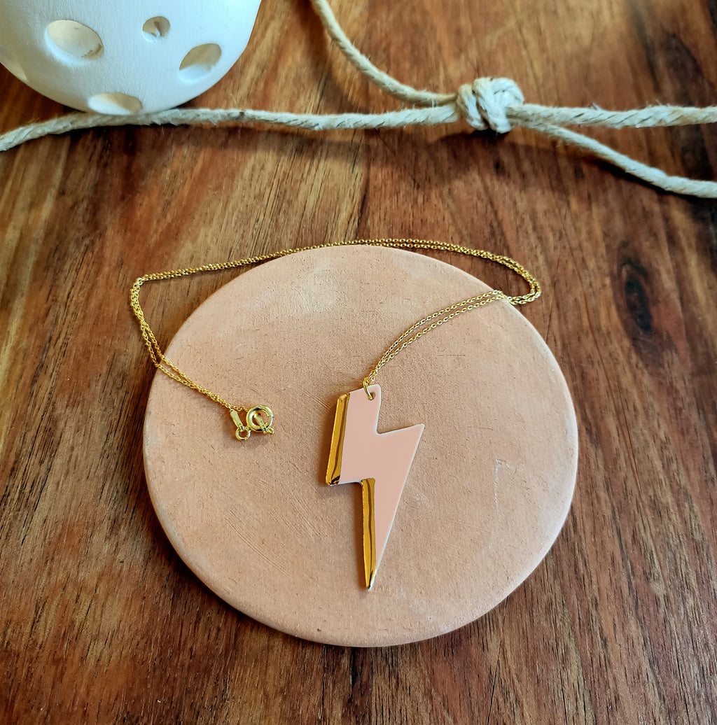 Gold Thunderbolt Necklace